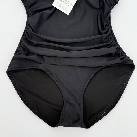 Stylish Black One-Piece Swimsuit - Picture 4 of 9